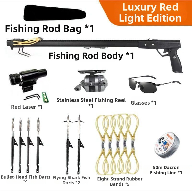 Tretia generácia rybárskej zbrane na lov rýb s IR, sada šípov a naviják