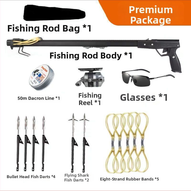 Tretia generácia rybárskej zbrane na lov rýb s IR, sada šípov a naviják