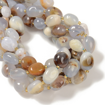 Mărg He de cristal cilindrice cu finisaj mat – amestec variat de cristale, marcă Kelingna/ YMJ, stil: val marin, mărgele rotunde