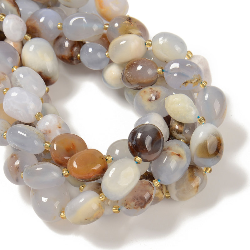 Mărg He de cristal cilindrice cu finisaj mat – amestec variat de cristale, marcă Kelingna/ YMJ, stil: val marin, mărgele rotunde