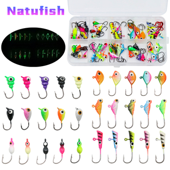 Set de cârlige cu plumb pentru pescuitul la gheț în râu, 100 buc