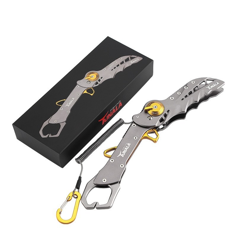 Tunala Clește de pescuit din aliaj de aluminiu, pliabil, multifuncțional, set