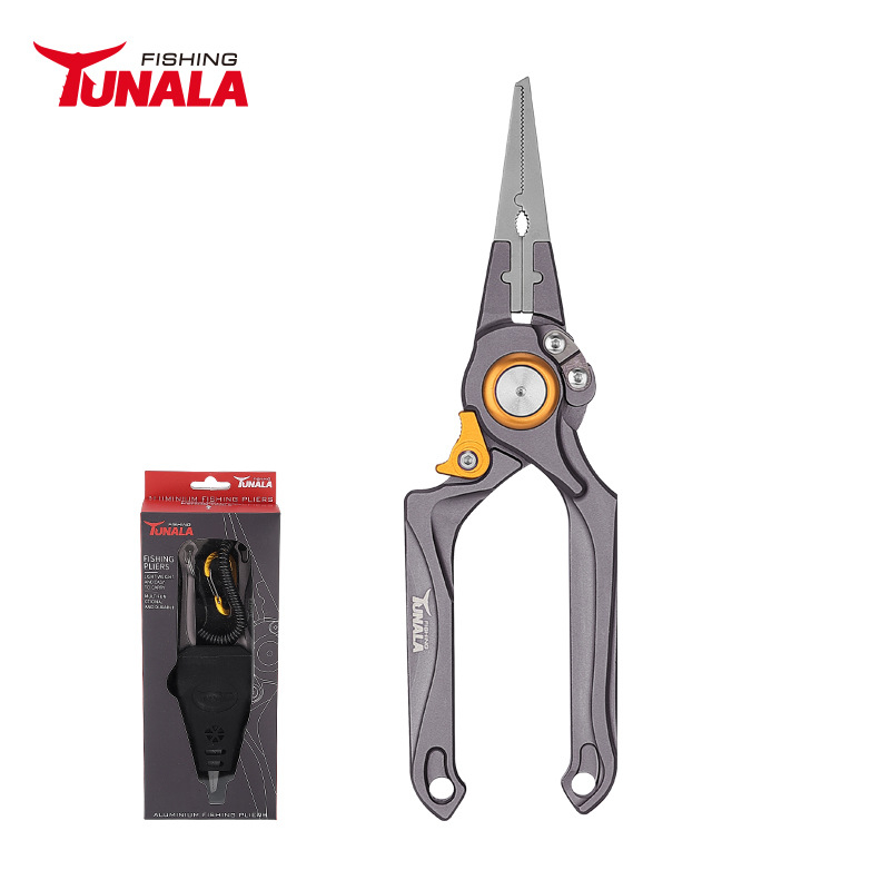 Tunala Clește de pescuit din aliaj de aluminiu, pliabil, multifuncțional, set