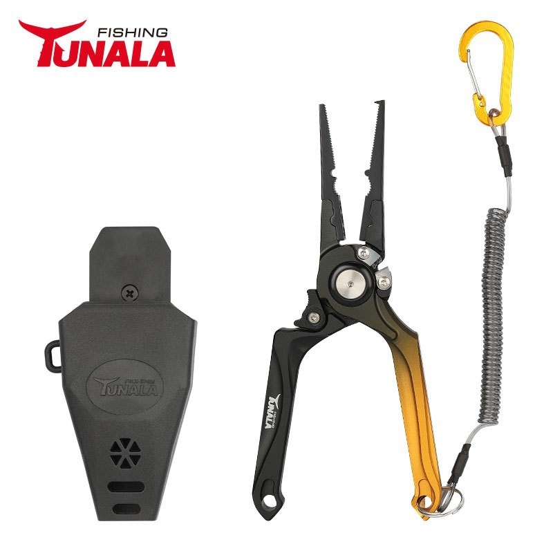 Tunala Clește de pescuit din aliaj de aluminiu, pliabil, multifuncțional, set