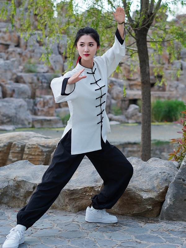 Tai Chi uniforma, tkanina od lana i sintetičkih vlakana, poliester vlakna, za odrasle, unisex, za nastupe i vježbanje