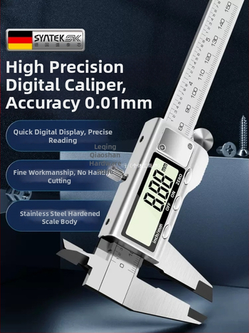 Digitālais kalipers — rūpnieciskās kvalitātes, augsta precizitāte, piemērots juvelierizstrādājumu un rokassprādžu mērījumiem