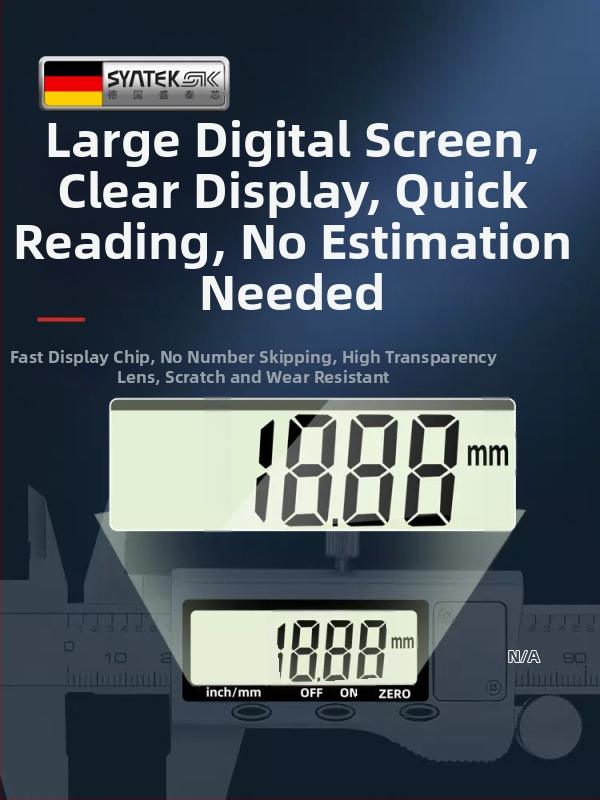 Digitālais kalipers — rūpnieciskās kvalitātes, augsta precizitāte, piemērots juvelierizstrādājumu un rokassprādžu mērījumiem