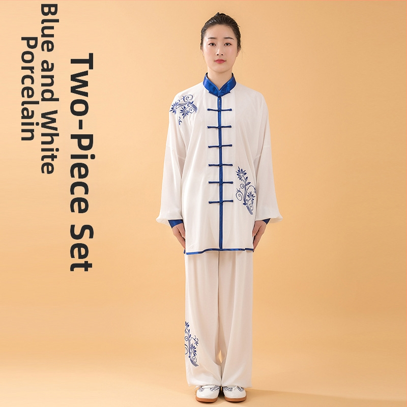 Tai Chi treninga odjeća, unisex za odrasle, dvodijelni set; materijal: smjesa kemijskih vlakana; sastav: 100% poliester; uzorak: 9511414