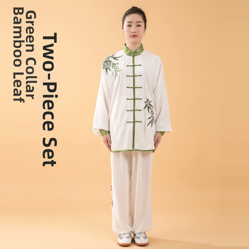 Tai Chi treninga odjeća, unisex za odrasle, dvodijelni set; materijal: smjesa kemijskih vlakana; sastav: 100% poliester; uzorak: 9511414