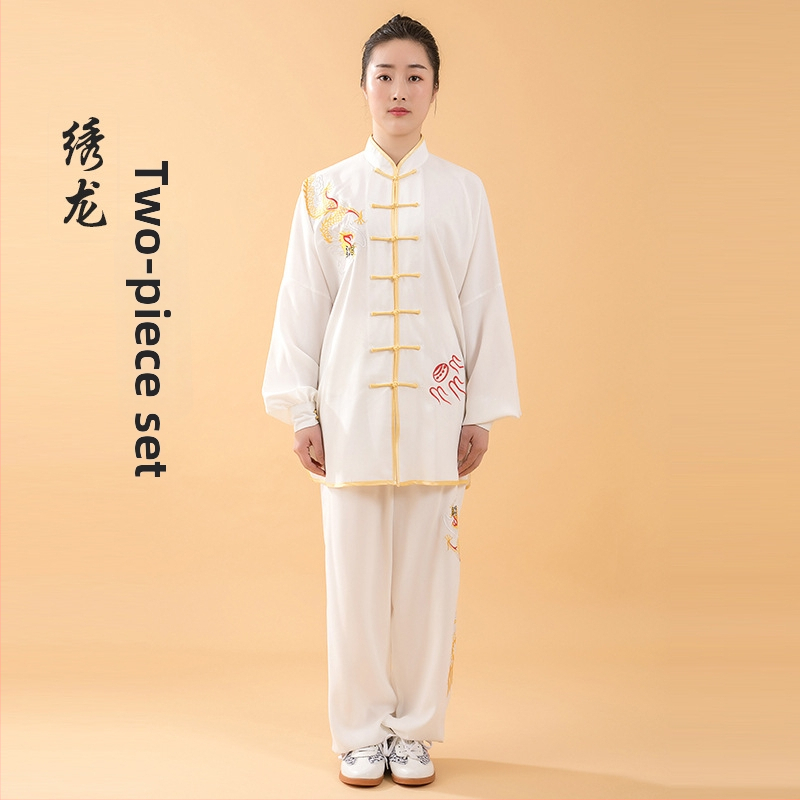 Tai Chi treninga odjeća, unisex za odrasle, dvodijelni set; materijal: smjesa kemijskih vlakana; sastav: 100% poliester; uzorak: 9511414