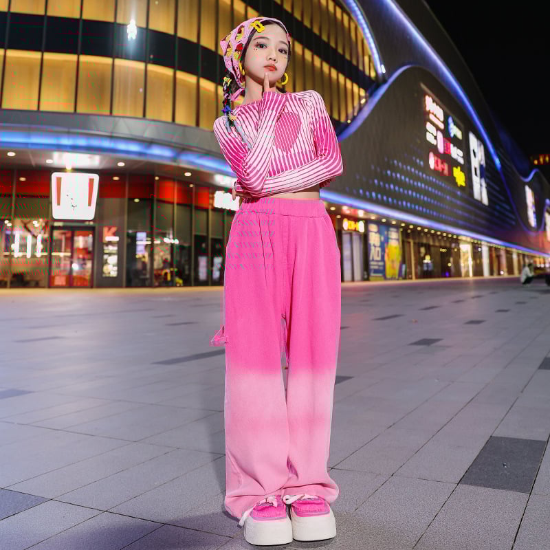 Meitenēm džezdeju komplekts: crop-top ar garām piedurknēm, kokvilnas audums 22% sastāvs, prakses drēbes, drošības klase B, pavasaris un rudens