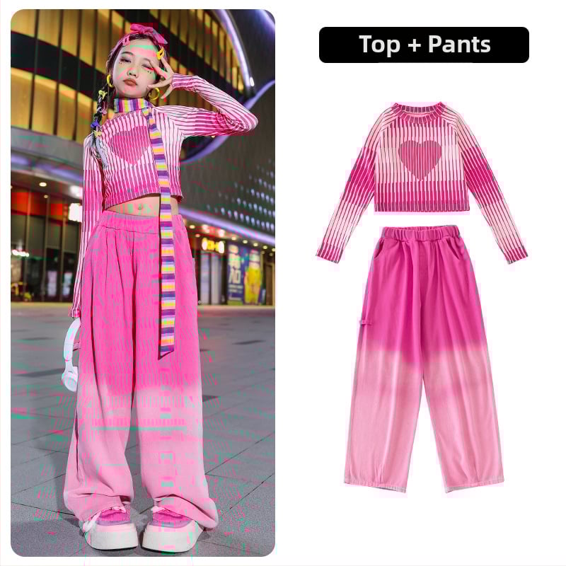 Meitenēm džezdeju komplekts: crop-top ar garām piedurknēm, kokvilnas audums 22% sastāvs, prakses drēbes, drošības klase B, pavasaris un rudens