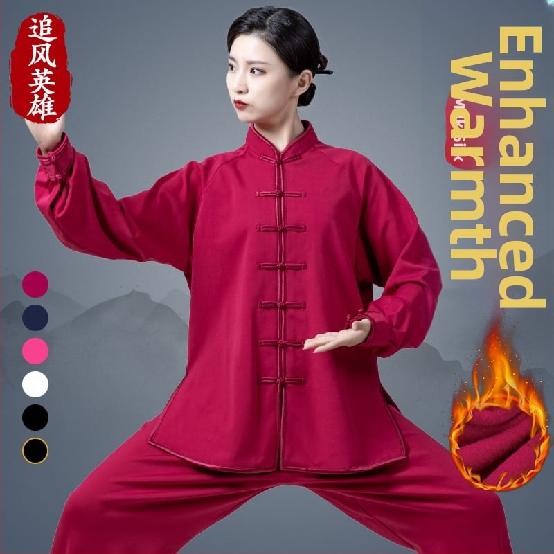 Tai Chi trening komplet; topao i debelo za jesen-zimu; Milk Silk tkanina i Milk Silk podstava (100% poliester); jednobojan; unisex