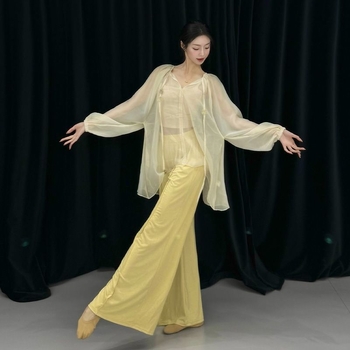 Unisex deju komplekts tautas dejām: chenille-spandex audums, brīvs piegriezums, pavasaris 2025