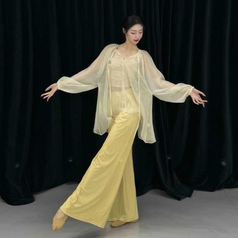 Unisex deju komplekts tautas dejām: chenille-spandex audums, brīvs piegriezums, pavasaris 2025