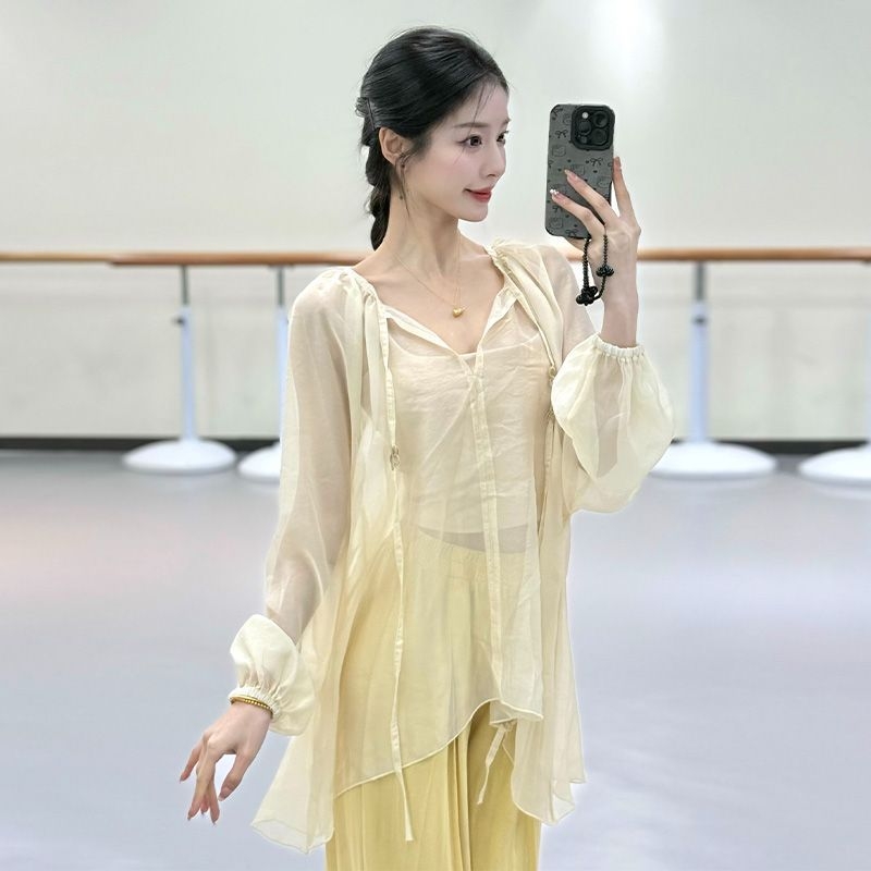 Unisex deju komplekts tautas dejām: chenille-spandex audums, brīvs piegriezums, pavasaris 2025