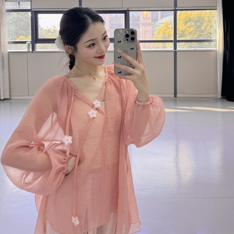 Unisex deju komplekts tautas dejām: chenille-spandex audums, brīvs piegriezums, pavasaris 2025