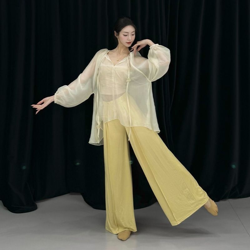 Unisex deju komplekts tautas dejām: chenille-spandex audums, brīvs piegriezums, pavasaris 2025