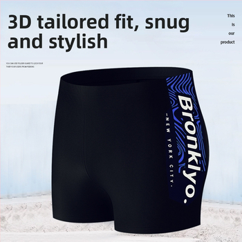 Onuzi pantaloni scurți de înot pentru bărbați vară, dublu strat, uscare rapidă, croi lejer, imprimeu, țesătură poliester, căptușeală poliester cu 10% elastan