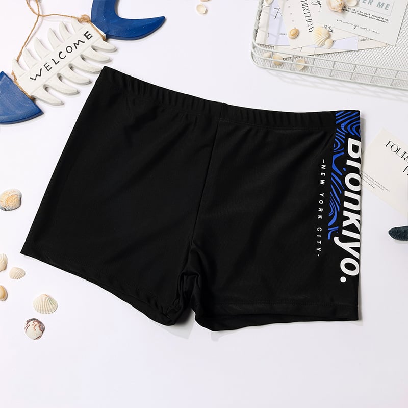 Onuzi pantaloni scurți de înot pentru bărbați vară, dublu strat, uscare rapidă, croi lejer, imprimeu, țesătură poliester, căptușeală poliester cu 10% elastan