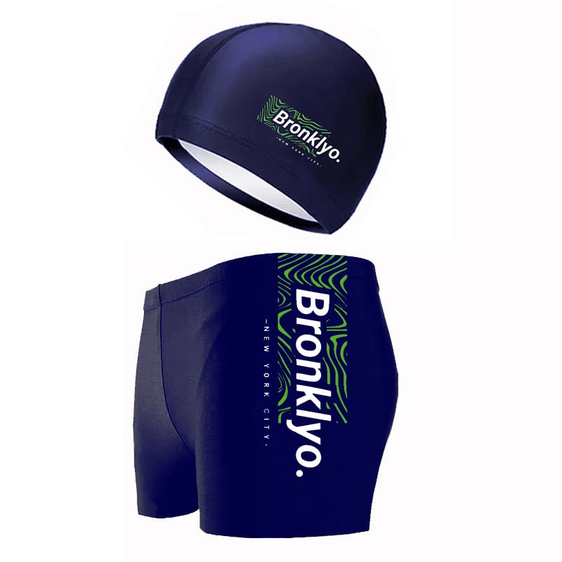 Onuzi pantaloni scurți de înot pentru bărbați vară, dublu strat, uscare rapidă, croi lejer, imprimeu, țesătură poliester, căptușeală poliester cu 10% elastan