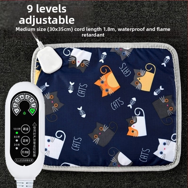 Подгряваща подложка за кучета, постоянна температура, PP памук, почистване с избърсване, лесен монтаж