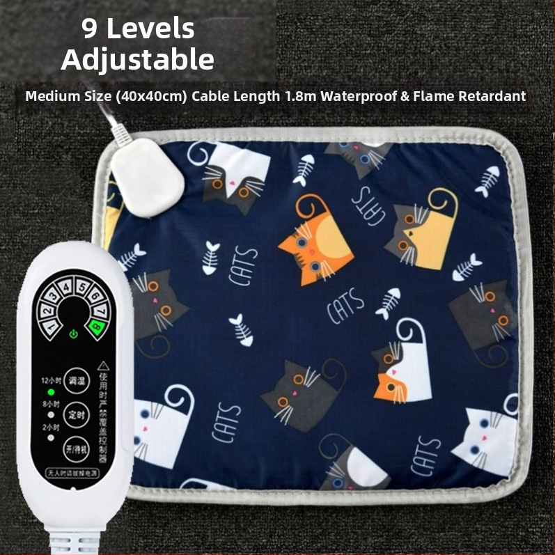 Подгряваща подложка за кучета, постоянна температура, PP памук, почистване с избърсване, лесен монтаж