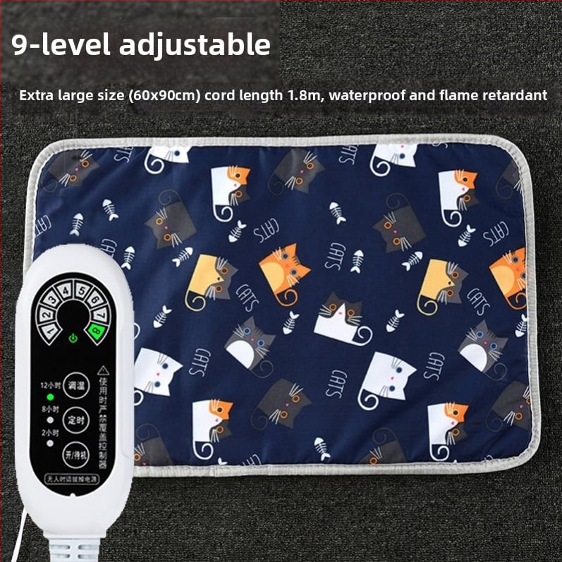 Подгряваща подложка за кучета, постоянна температура, PP памук, почистване с избърсване, лесен монтаж