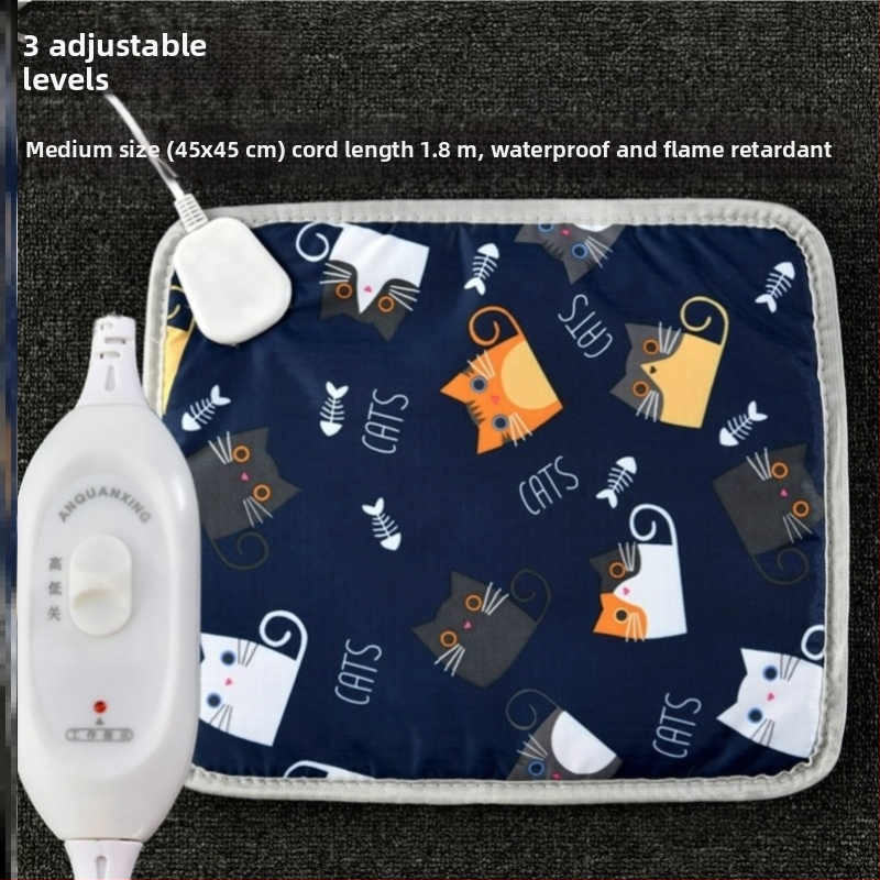 Подгряваща подложка за кучета, постоянна температура, PP памук, почистване с избърсване, лесен монтаж