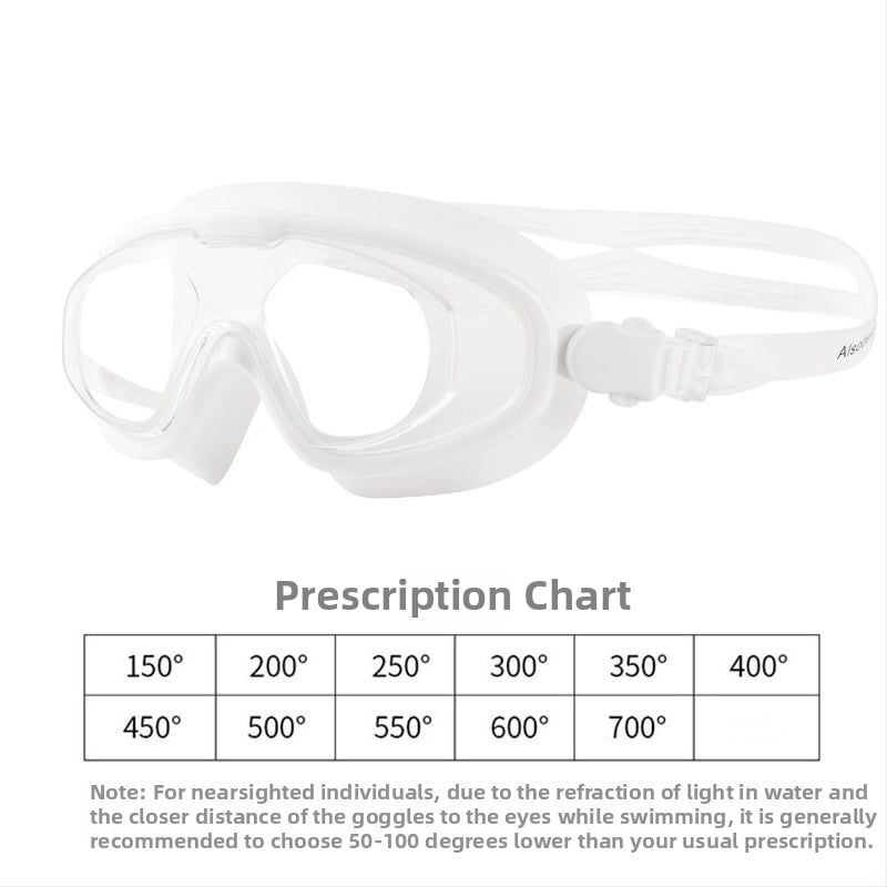 Ochelari de înot pentru miopie, impermeabili, antiaburire, HD, cadru mare, pentru adulți