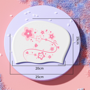 Cască de înot pentru femei cu păr lung (Silicon; Rezistent la apă; Model imprimat; Adulți; Brand privat autorizat)