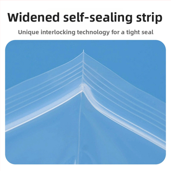 Skaidrus savarankiškai užsidarantis maišelis juvelyrinių pavyzdžių užrašomu etikete, PE medžiaga, užsandarinimo ilgis 2 cm