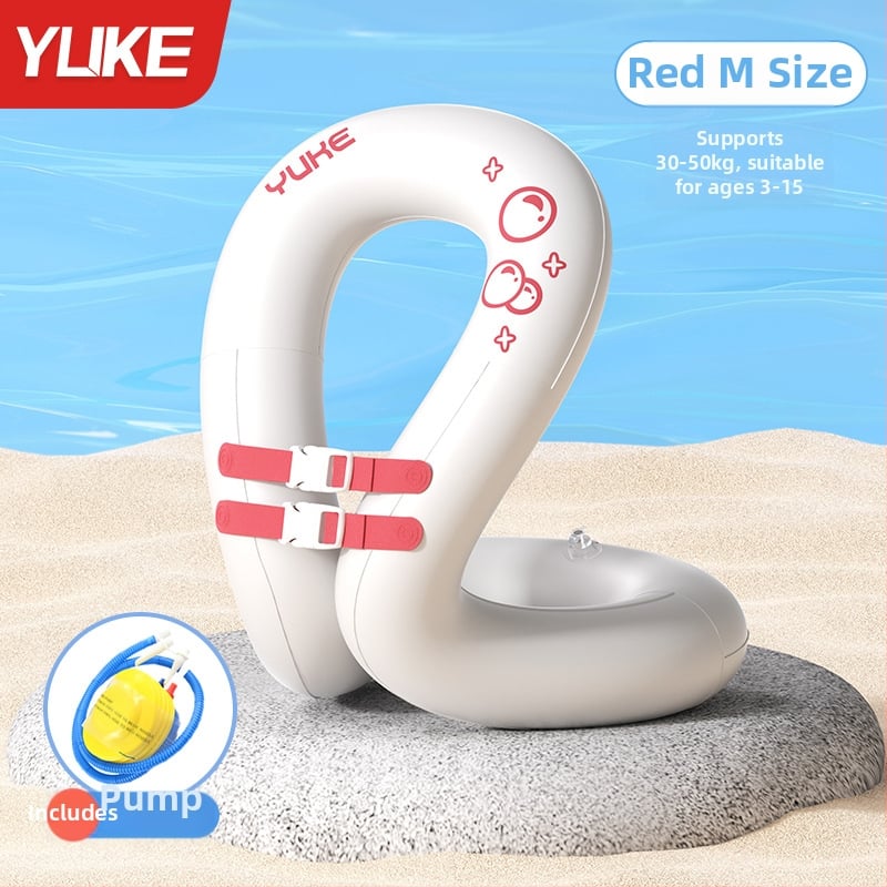 Inel de înot pentru copii cu două camere de aer, protecție împotriva înecării, model desen animat, PVC ecologic