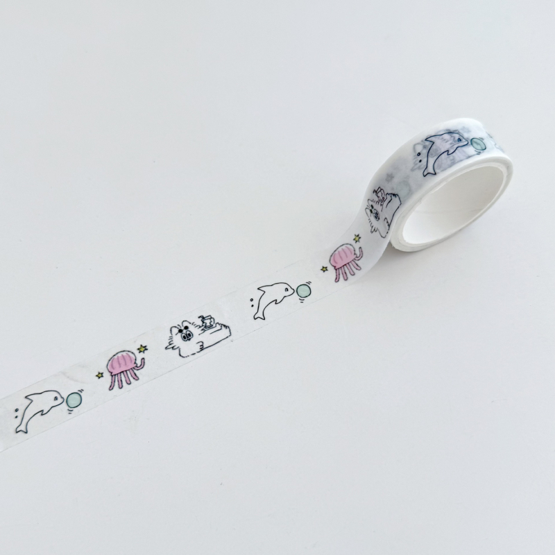 Planerkleebiste komplekt armsate karikatuuride kujundustega ja 5 m washi lint DIY päevikule ja fotoraamatule (Pikkus: 5 m; Paksus: 0,1 mm; Bränd: Muu)