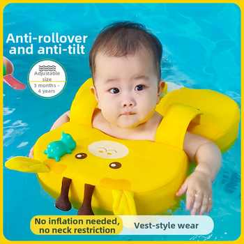 Inel de baie pentru copii, neinflabil, design subraț și pe burtă, material PVC, pentru copii