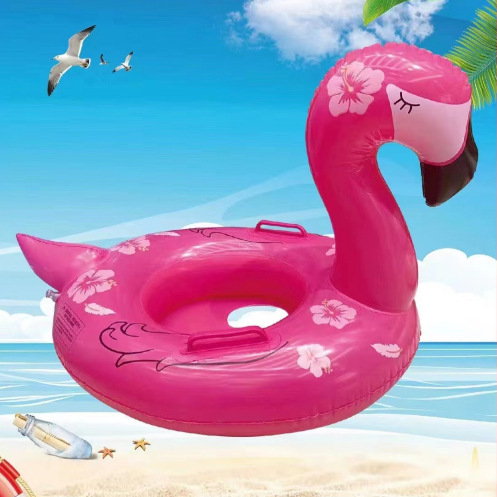 Inel de înot pentru copii, gonflabil, imprimeu cu dinosaur, cu spate, anti-răsturnare, PVC gros 20, destinat înotului și bălăceală