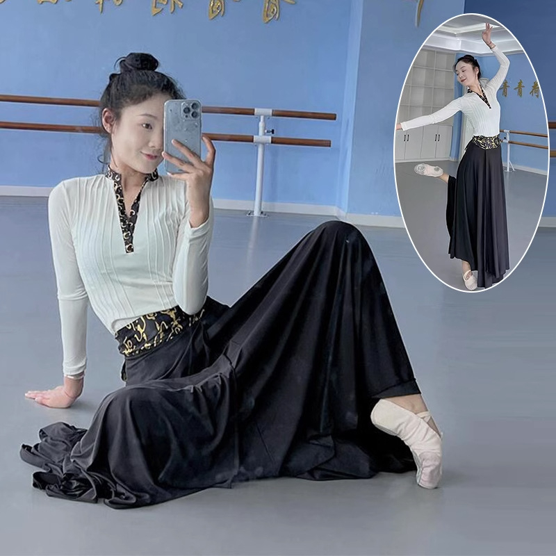 Etniski Mongolijas deja kostīms sievietēm, Spandex audums, 95%+ sastāvs, 2023. gada vasaras izlaidums, priekšnesumiem pieaugušajiem un eksāmenu praksei