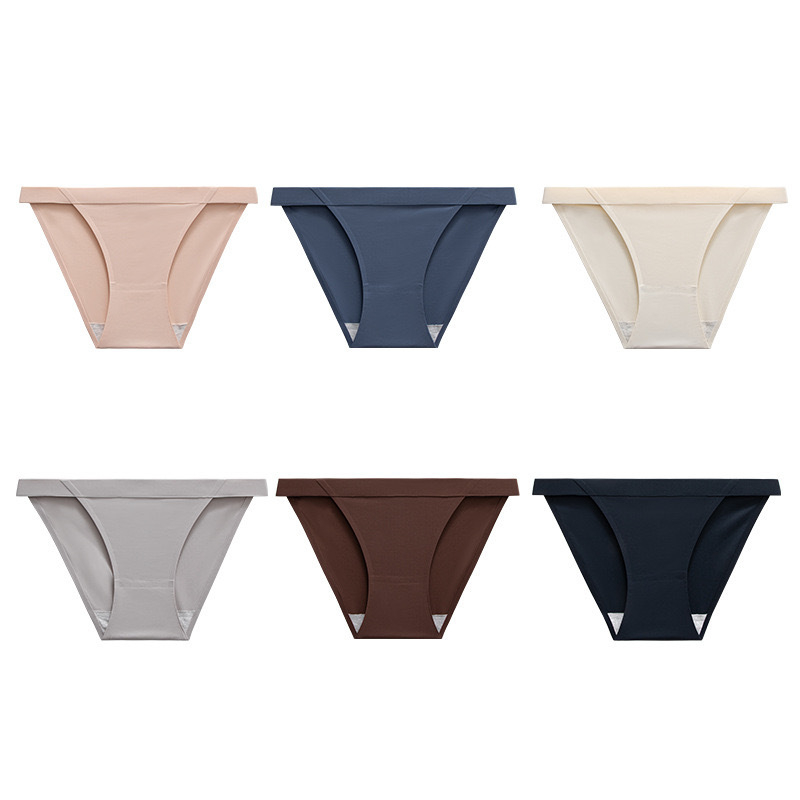 Nailona bezšuvju sieviešu tanga biksītes ar kokvilnas odere, zems viduklis, vienkrāsains raksts