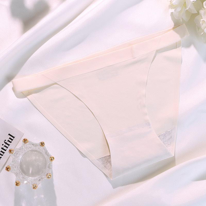 Nailona bezšuvju sieviešu tanga biksītes ar kokvilnas odere, zems viduklis, vienkrāsains raksts