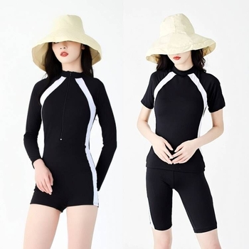 Costum de baie întreg pentru femei, croială conservatoare pentru acoperirea burții, cu burete la bust, fără suport metalic; poliester 95%, căptușeală 100% poliester, greutate 180 g/m2