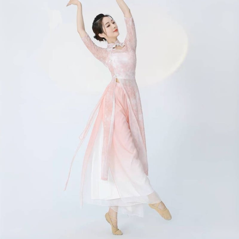 Deju kostîms tautas dejâm, Chenille audums ar Spandex un Polyester, Peiyun