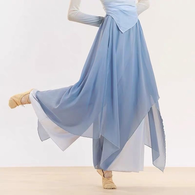 Sieviešu ķīniešu tautasdeju topsu komplekts ar gradientām tauriņa piedurknēm no plakana auduma (Zīmols: Fengju; Piemērošana: tautas dejas; Dzimums: sievietes; Audums: plakans audums; Sezona: pavasaris 2025)