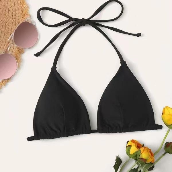 Ženski gornji dio kupaćeg kostima, najlon 80% / spandex 20%, s jastučićem za dojke, bez rukava, podstava od poliestera (95% poliestera, 5% spandex), jednobojni uzorak