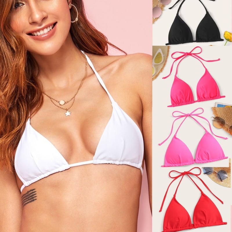 Ženski gornji dio kupaćeg kostima, najlon 80% / spandex 20%, s jastučićem za dojke, bez rukava, podstava od poliestera (95% poliestera, 5% spandex), jednobojni uzorak