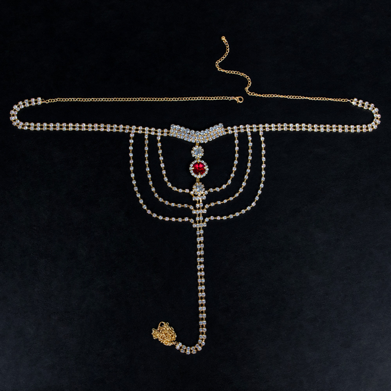 Qing Yi kūno grandinė — rhinestone, baltas kristalas, Princesių serija, lapų dizainas