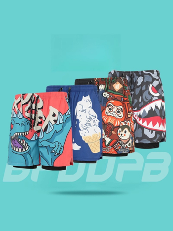 Brīvi pieguļošas pludmales šorti no poliestera ar mikroelastību, piecu gabalu garums, 75–95% saturs