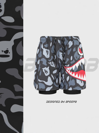 Brīvi pieguļošas pludmales šorti no poliestera ar mikroelastību, piecu gabalu garums, 75–95% saturs