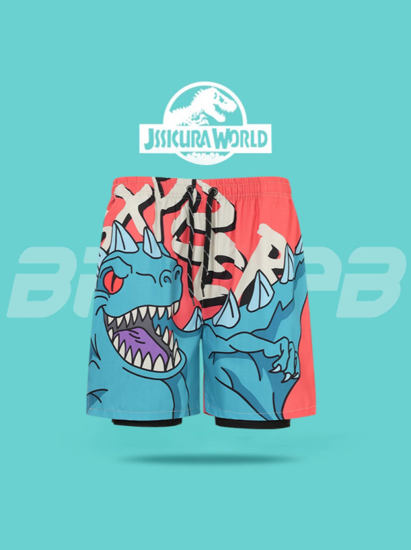 Brīvi pieguļošas pludmales šorti no poliestera ar mikroelastību, piecu gabalu garums, 75–95% saturs