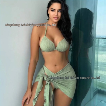 Set de baie trei piese, poliester, 300 g, căptușeală 95% poliester, cupe cu căptușeală, fără suport metalic