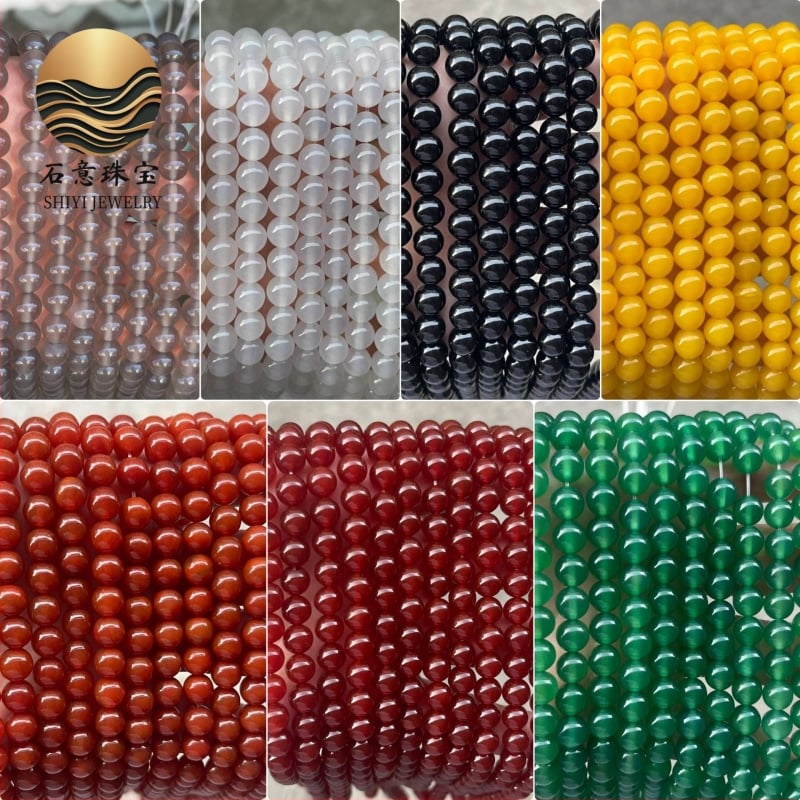 Raspršane perle od prirodnog ahata, 7A razred, komponente za DIY narukvicu, poluproizvod, prirodni stil, rezanje, brušenje i poliranje